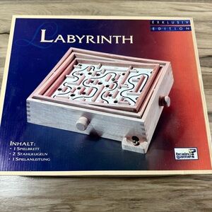New In Box Brain Games Labyrinth Wooden Puzzle Maze Game Made In Germany
